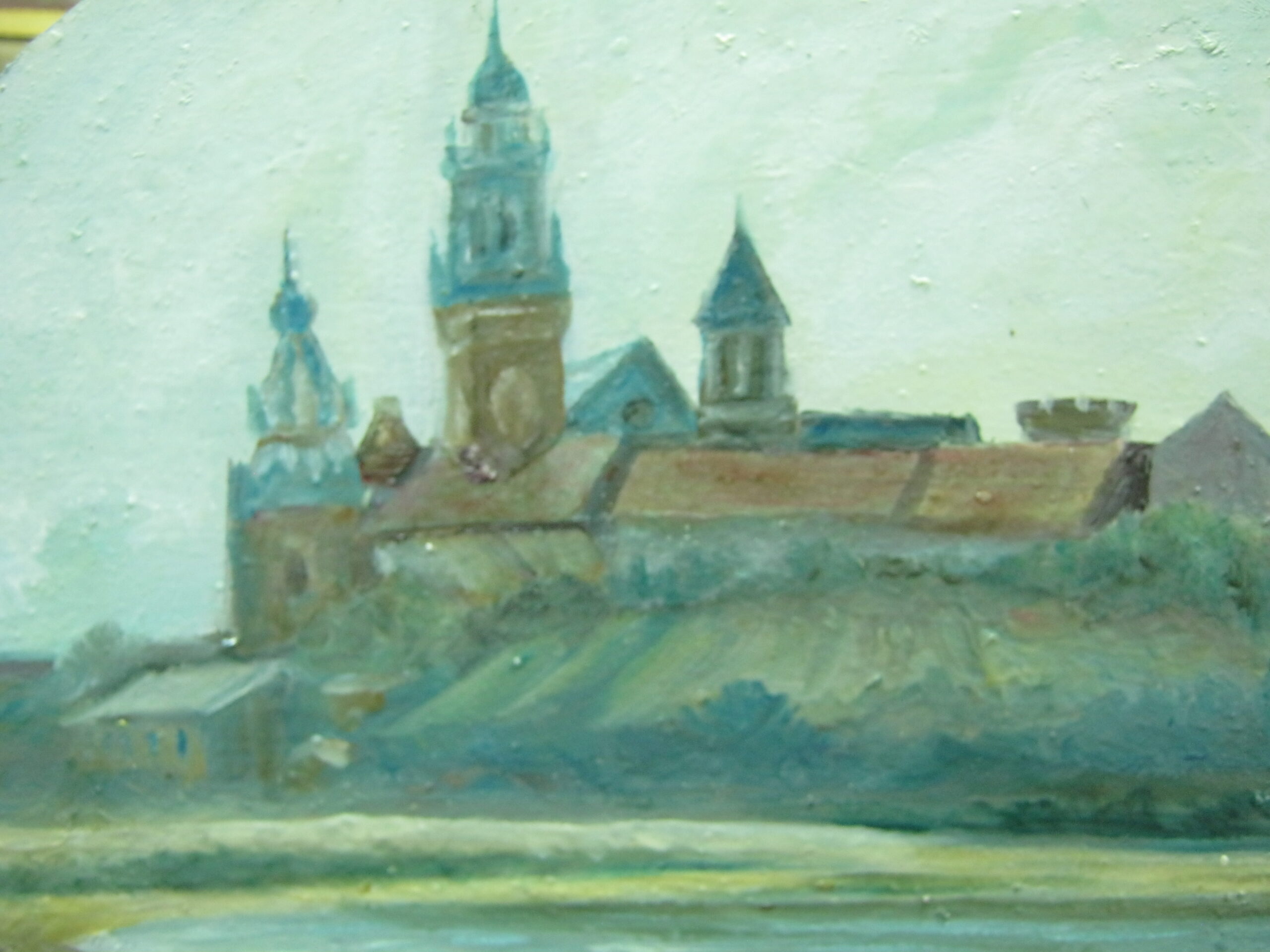Антикварная картина Краковский замок - Image 2