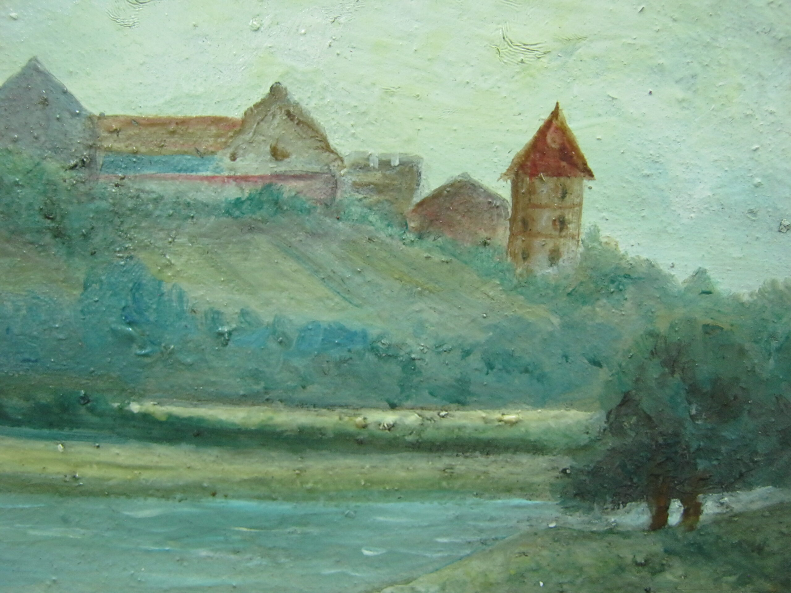 Антикварная картина Краковский замок - Image 4