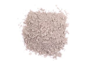 Ruby, pale pink, fine grind